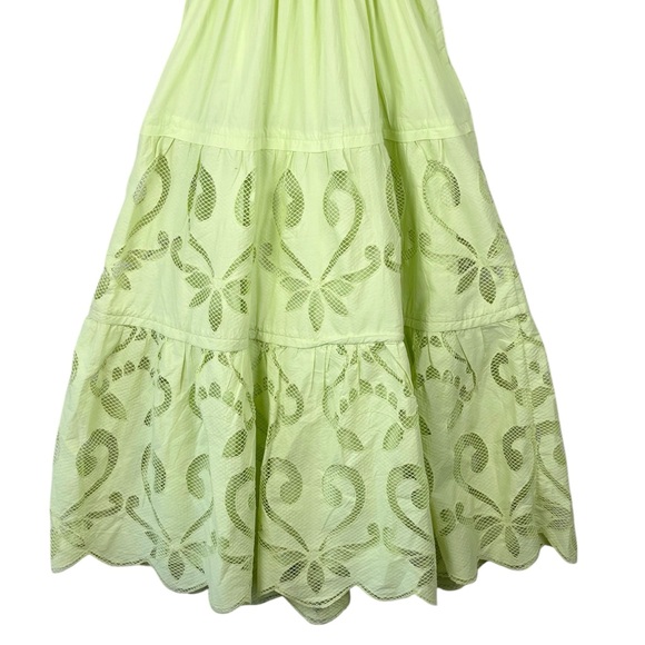 Anthropologie The Somerset Maxi Dress Cutwork Edition Green XXS Petite - Picture 9 of 13